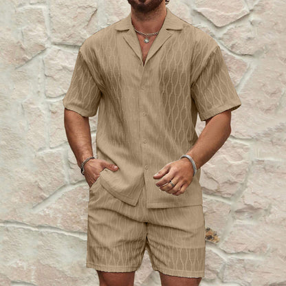 Summer Solid Loose Casual Two Pieces
