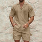 Summer Solid Loose Casual Two Pieces
