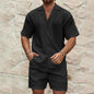 Summer Solid Loose Casual Two Pieces