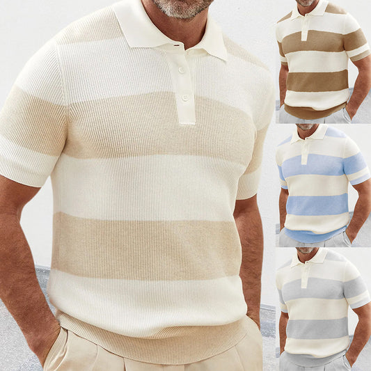 Summer Lapel Sweater Short Sleeve