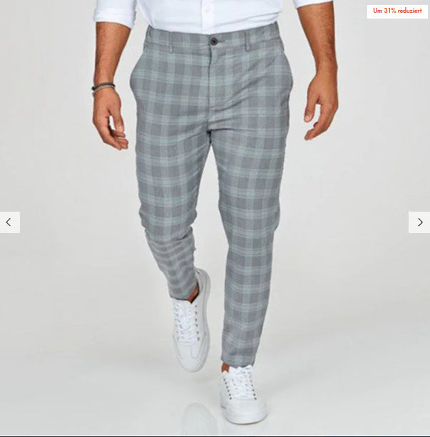Plaid Print Pants